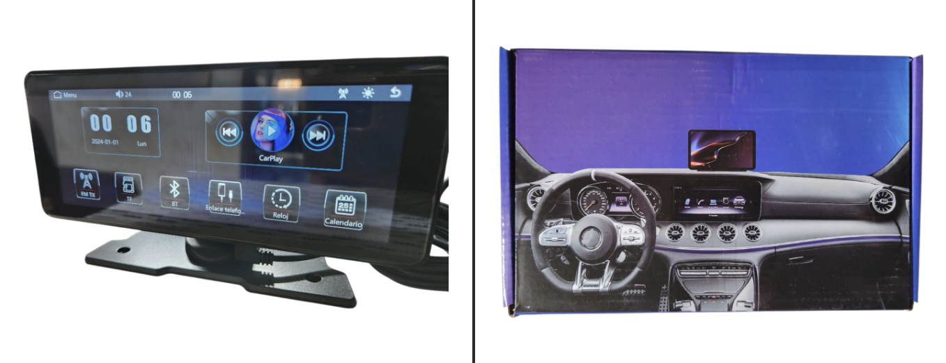 Pantalla con car play para tableros, radio,Bluetooth,tf salida para video etc