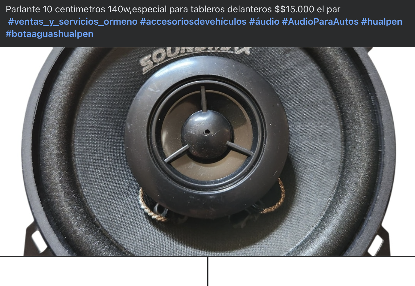 Parlante 10 centimetros 140w,especial para tableros delanteros