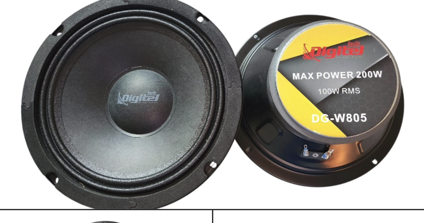 Rangos medios 8" pulgadas 100rms,200w alto rendimiento en sonido y calidad